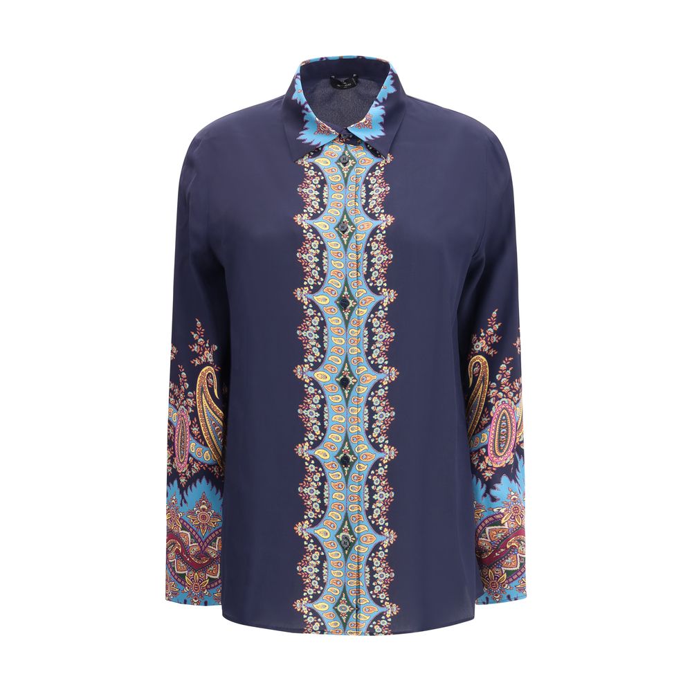 Etro Silk Shirt with Paisley Print