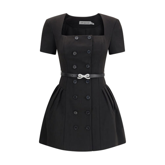 Self-Portrait Crepe Short Sleeve Dress – Elegant Mini Dress for Special Occasions