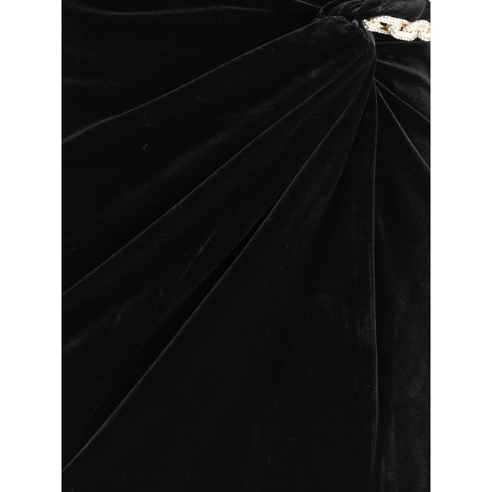 Self-Portrait Short Velvet Dress