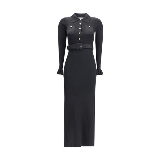 Self-Portrait Long Ribbed Dress