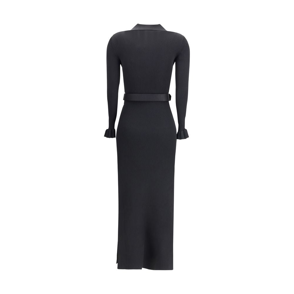 Self-Portrait Long Ribbed Dress