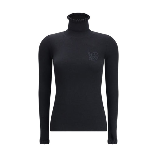 Valentino Wool Sweater with Ruffled Collar