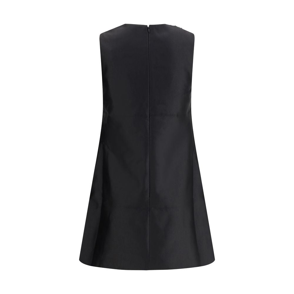 Self-Portrait Taffeta Embellished Trim Short Dress