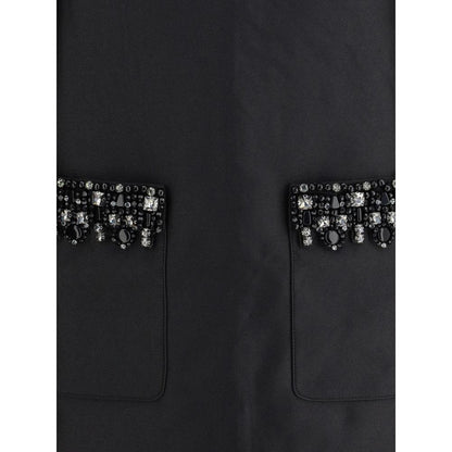 Self-Portrait Taffeta Embellished Trim Short Dress