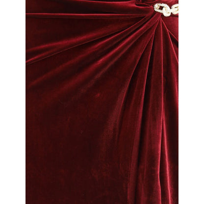 Self-Portrait Velvet Bandeau Long Dress