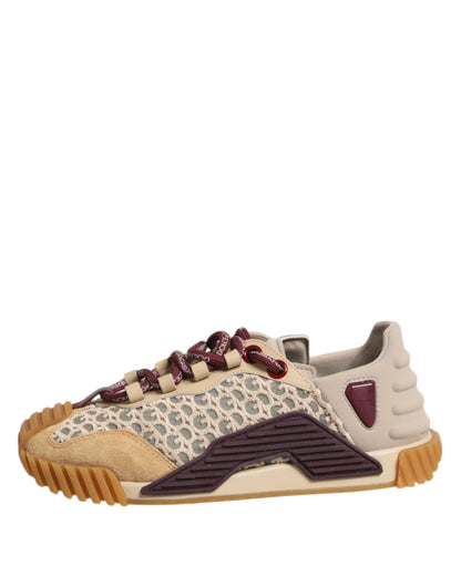 Dolce & Gabbana Beige Neoprene DG Logo NS1 Lace Sneakers