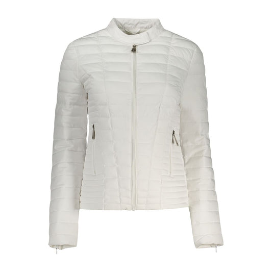 Guess Jeans White Quilted Slim Fit Jacket for Women