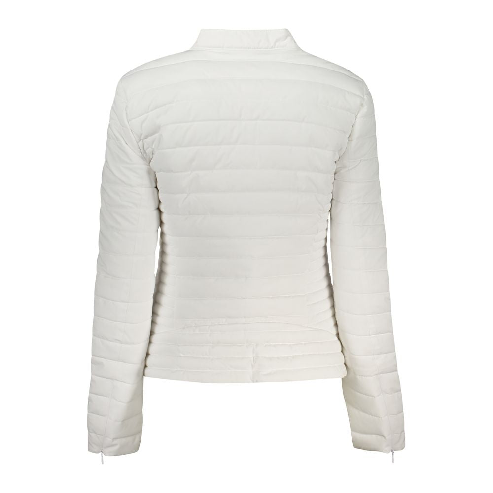 Guess Jeans White Polyethylene Long Sleeve Jacket
