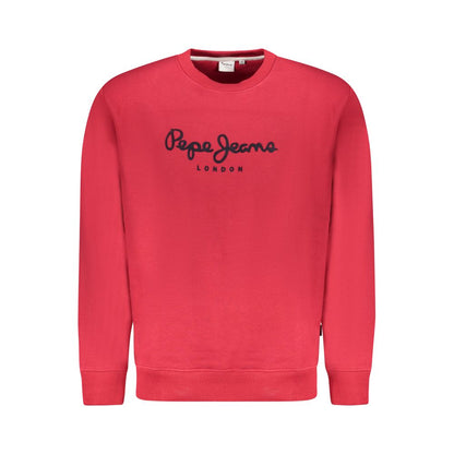 Pepe Jeans Red Cotton Crew Neck Sweater for Men