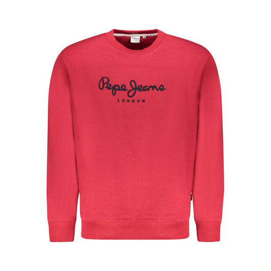 Pepe Jeans Red Cotton Crew Neck Sweater for Men
