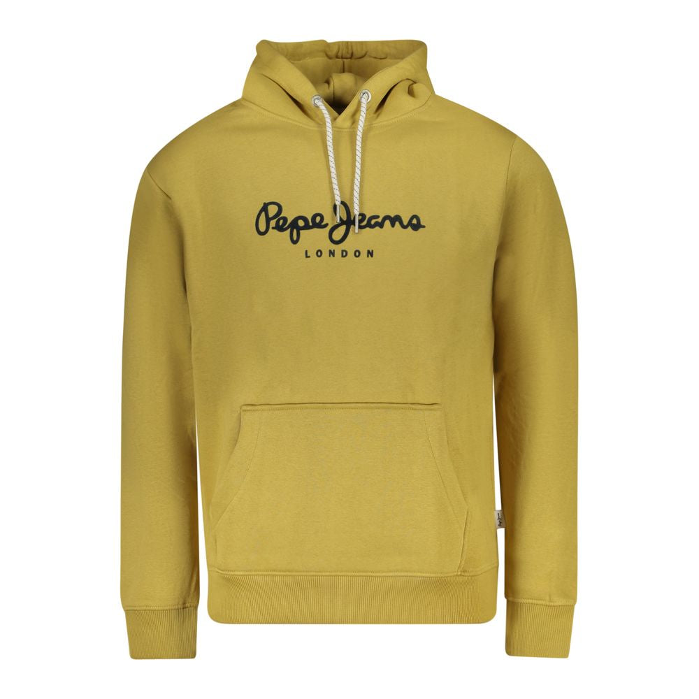 Pepe Jeans Yellow Cotton Hooded Sweater for Men