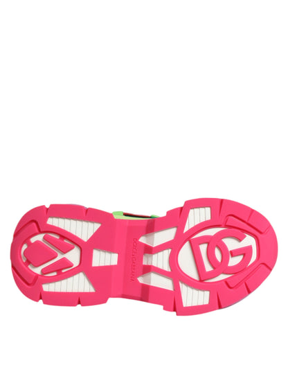 Dolce & Gabbana Multicolor Leather Airmaster Low Top Sneakers