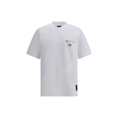 Fendi Monogram Pocket Cotton T-Shirt