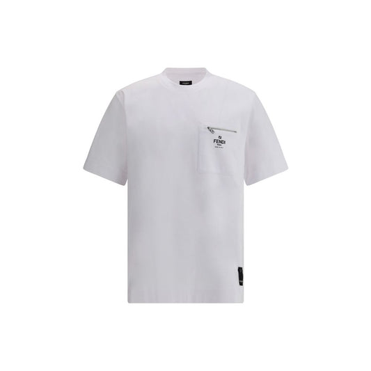 Fendi Monogram Pocket Cotton T-Shirt