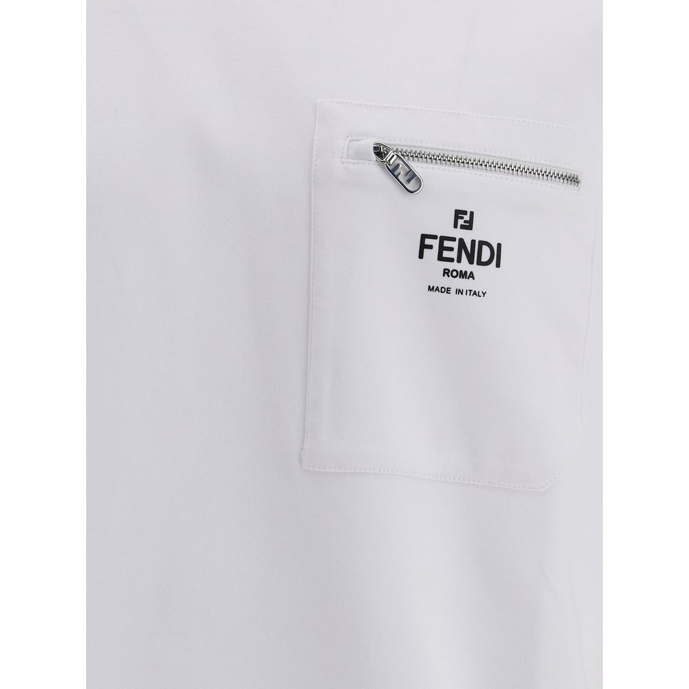 Fendi Monogram Pocket Cotton T-Shirt