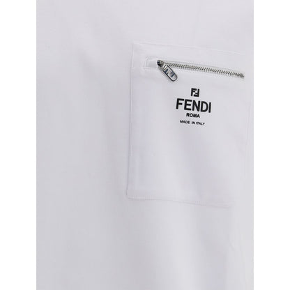 Fendi Monogram Pocket Cotton T-Shirt