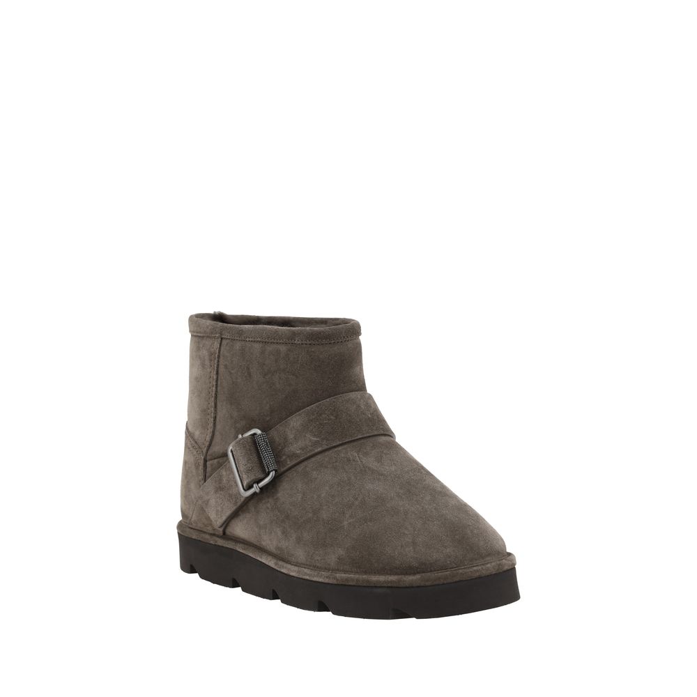 Brunello Cucinelli Furry Ankle Boots