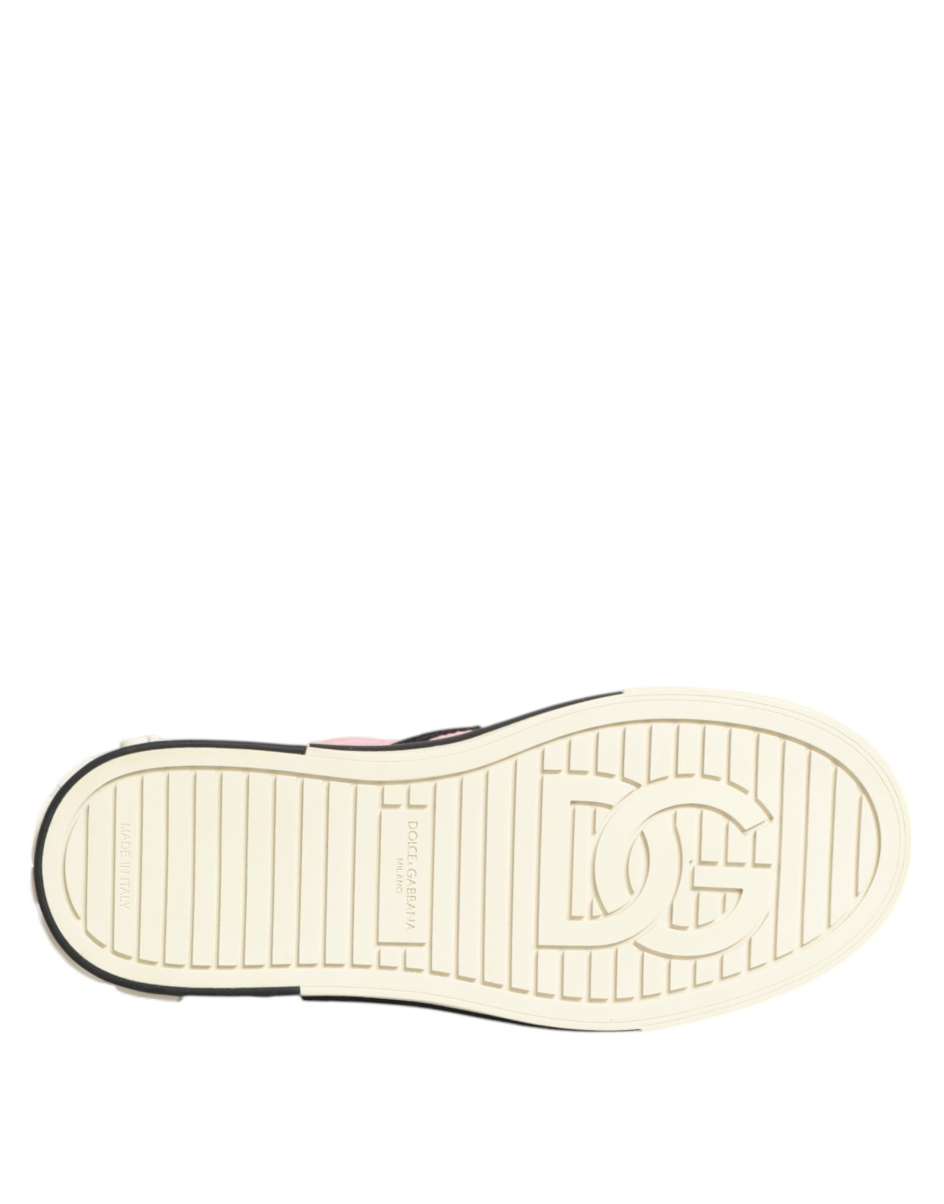 Dolce & Gabbana Pink Quilted Nylon Slip-On Sneakers