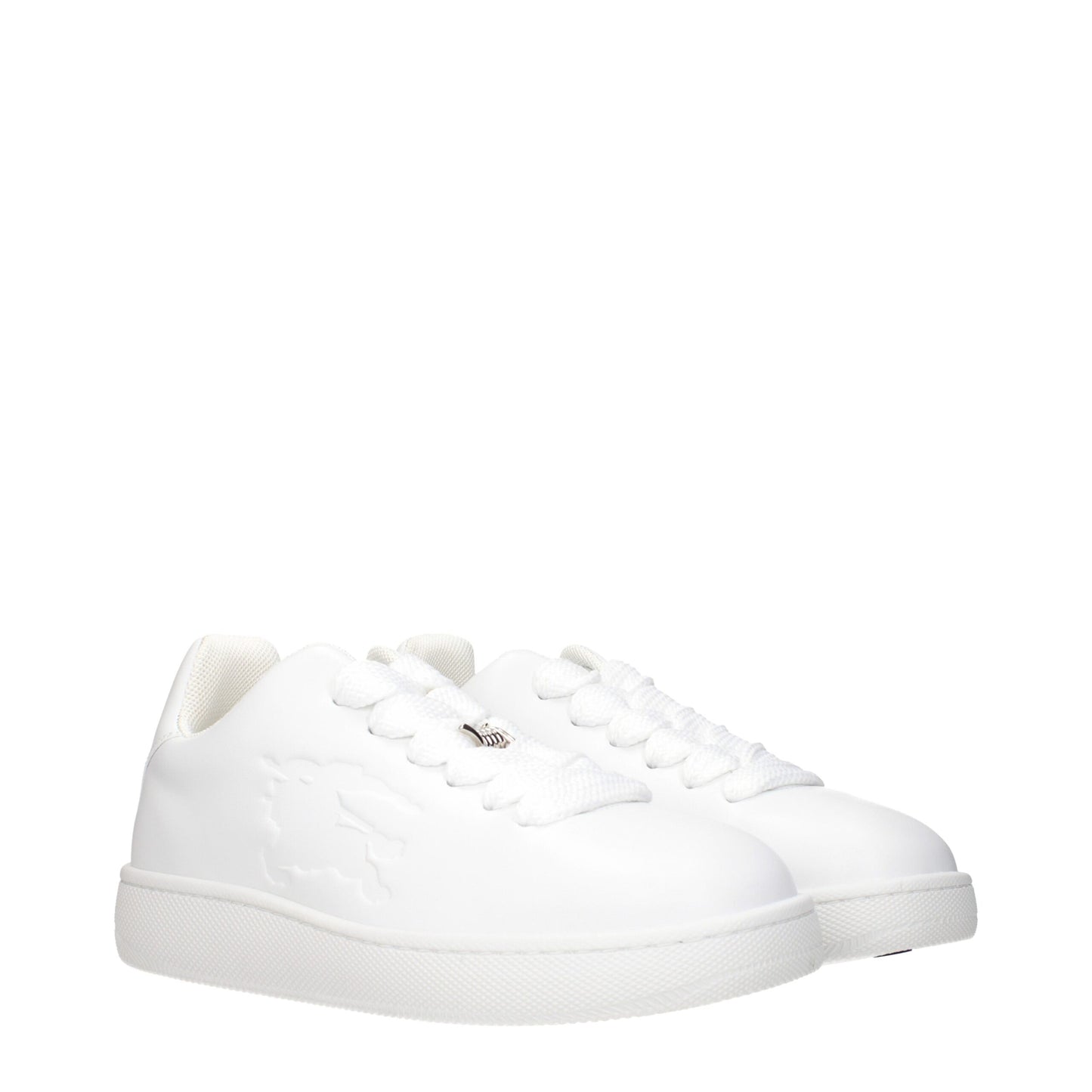 Burberry White Leather Low Tops - Timeless Casual Elegance