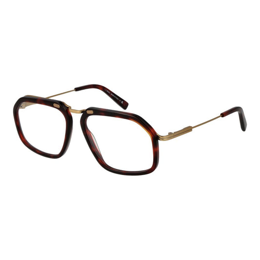 Ermenegildo Zegna Men's Optical Glasses – Burgundy Full-Rim Frame