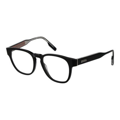 Ermenegildo Zegna Men’s Optical Frames – Black Square Design