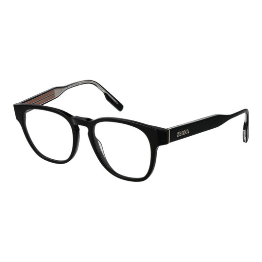 Ermenegildo Zegna Men’s Optical Frames – Black Square Design