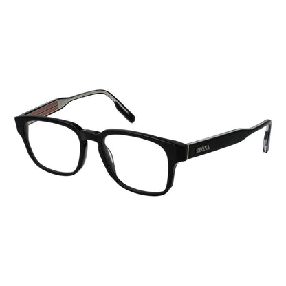 Ermenegildo Zegna Men's Optical Frames – Black Rectangle Design