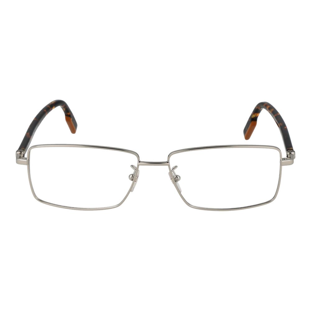 Ermenegildo Zegna Silver Men’s Optical Glasses – Full-Rim Frame