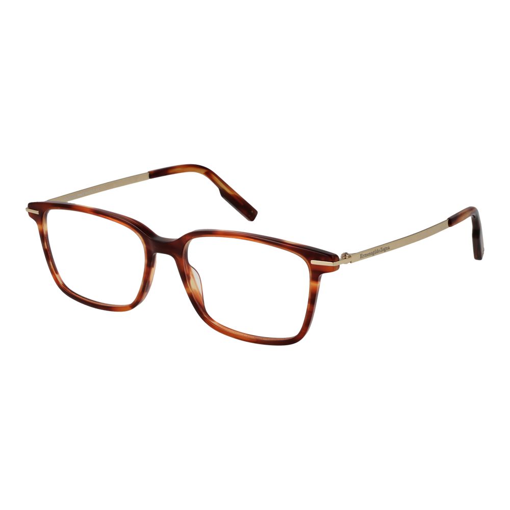 Ermenegildo Zegna Men’s Optical Glasses – Brown Full-Rim Frame, 54mm