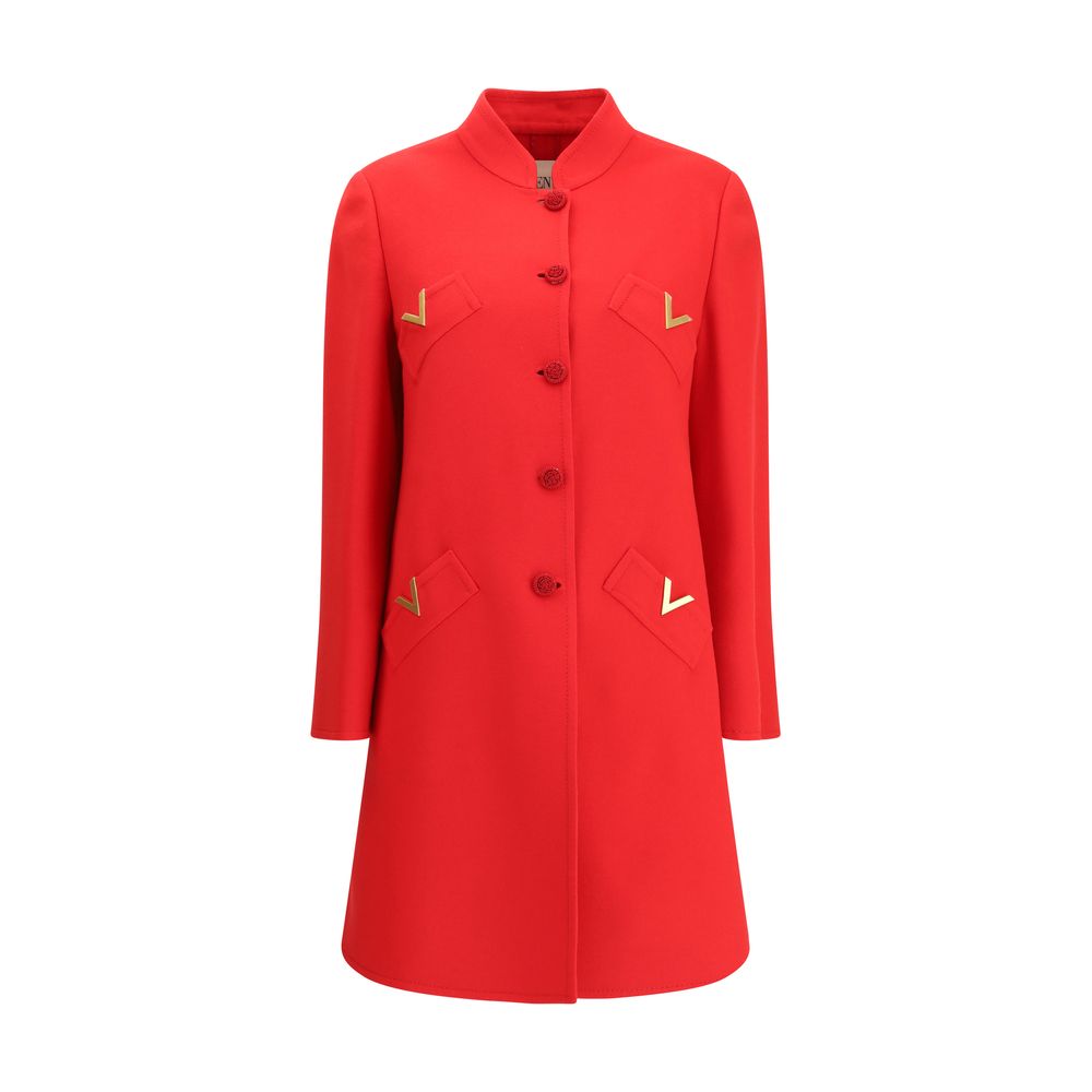 Valentino Red Virgin Wool Coat