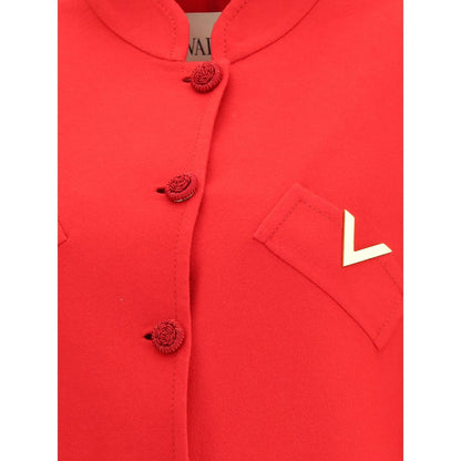 Valentino Red Virgin Wool Coat