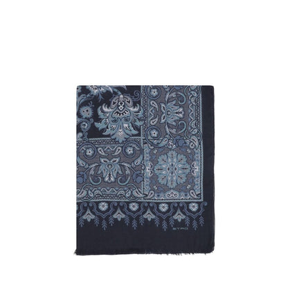 Etro Jacquard Scarf: Floral Elegance in Cotton Blend