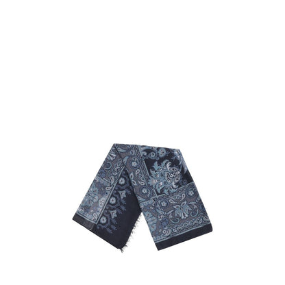 Etro Jacquard Scarf: Floral Elegance in Cotton Blend