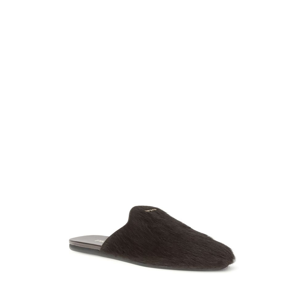 Prada Brown Leather Mules for Women