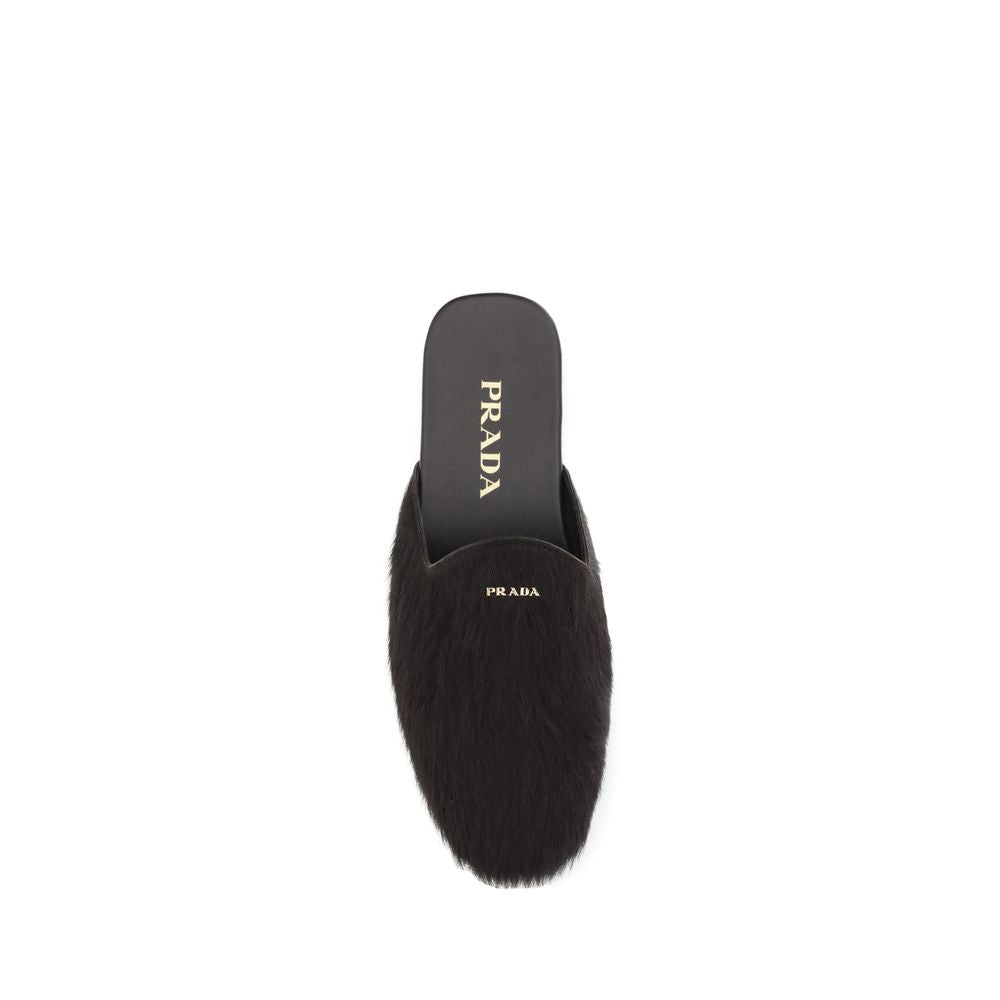 Prada Brown Leather Mules for Women