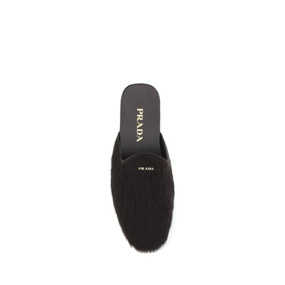 Prada Brown Leather Mules for Women