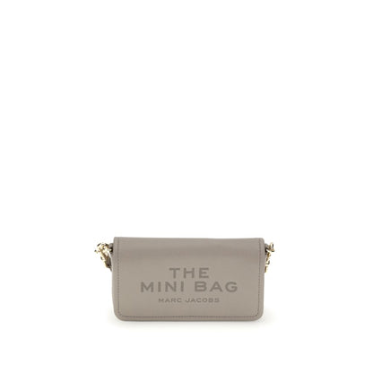 Marc Jacobs Grey The Mini Bag Shoulder Bag - Elegant Grained Leather Accessory
