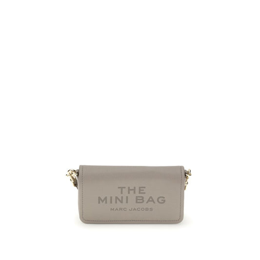 Marc Jacobs Grey The Mini Bag Shoulder Bag - Elegant Grained Leather Accessory