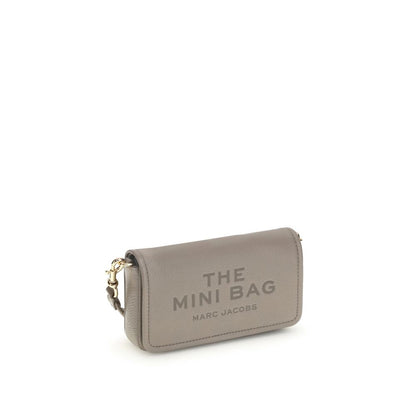 Marc Jacobs Grey The Mini Bag Shoulder Bag - Elegant Grained Leather Accessory