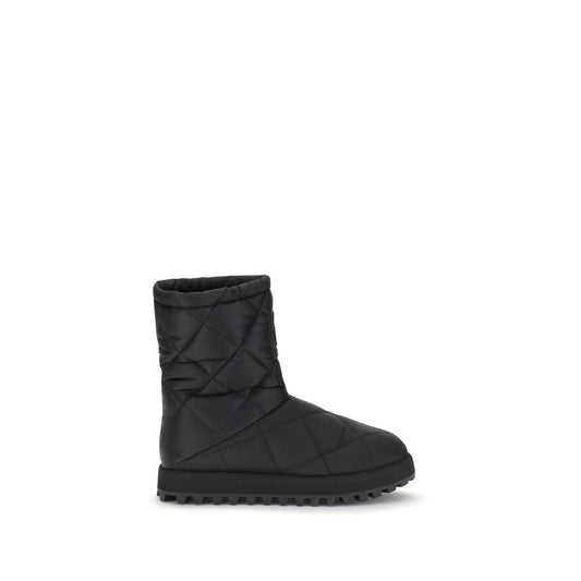 Dolce & Gabbana Black Quilted Boots for Men