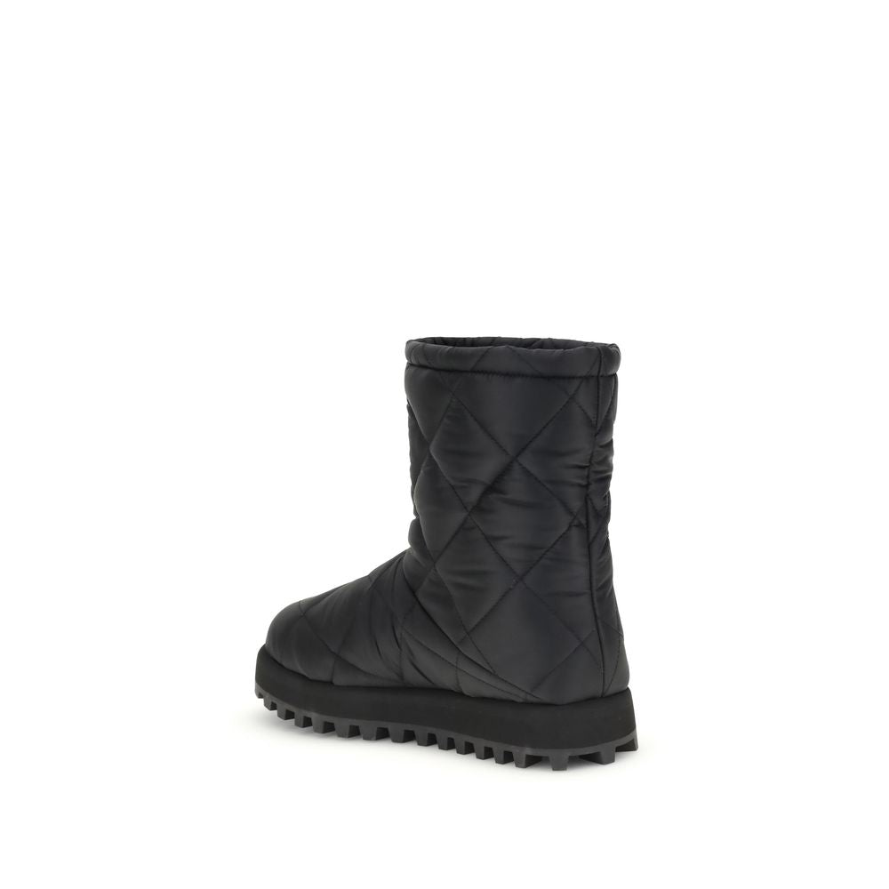 Dolce & Gabbana Black Quilted Boots for Men