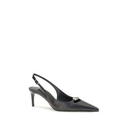 Dolce & Gabbana Black Lollo Slingback Pumps