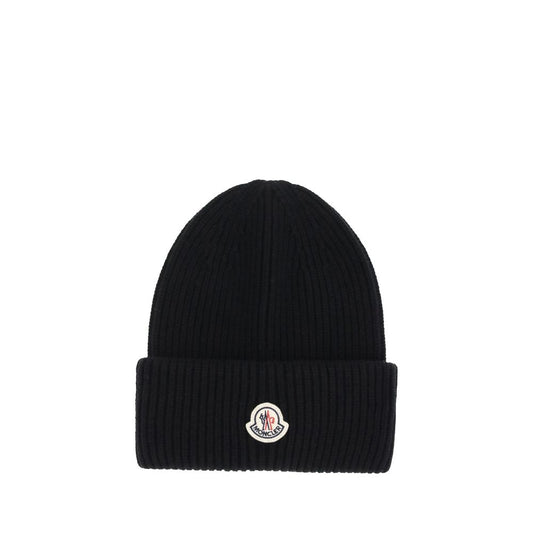 Moncler Wool and Cashmere Blend Beanie Hat with Logo
