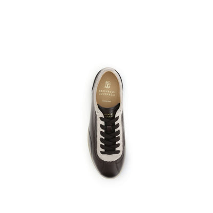 Brunello Cucinelli Calfskin and Suede Sneakers