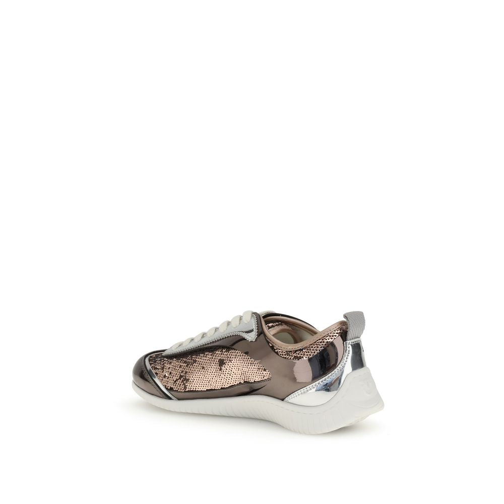 PINKO Sequined Mirror Fabric Reby 10 Sneakers