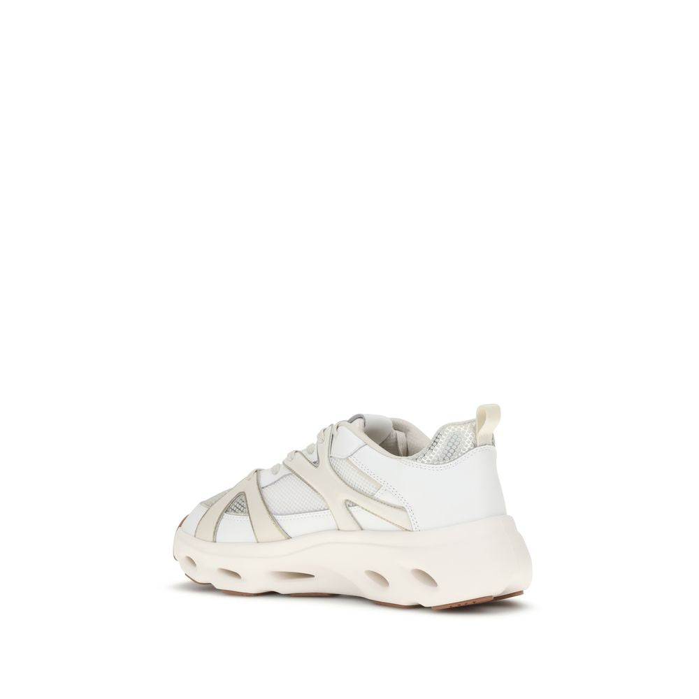 PINKO White Love Birds Logo Sneakers