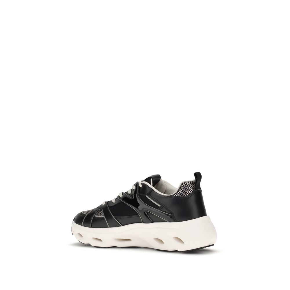 PINKO Black & White Love Birds Logo Sneakers