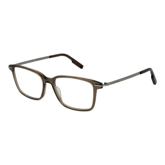 Ermenegildo Zegna Men’s Optical Frames – Beige Full-Rim, 54mm