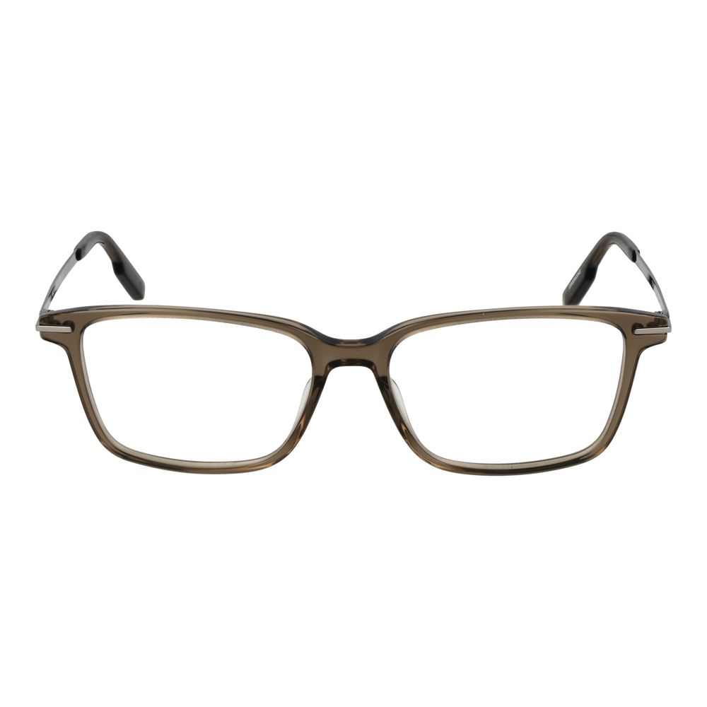 Ermenegildo Zegna Men’s Optical Frames – Beige Full-Rim, 54mm