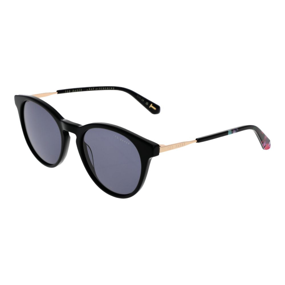 Ted Baker Women’s Sunglasses – Black Round Frame, Grey Lenses